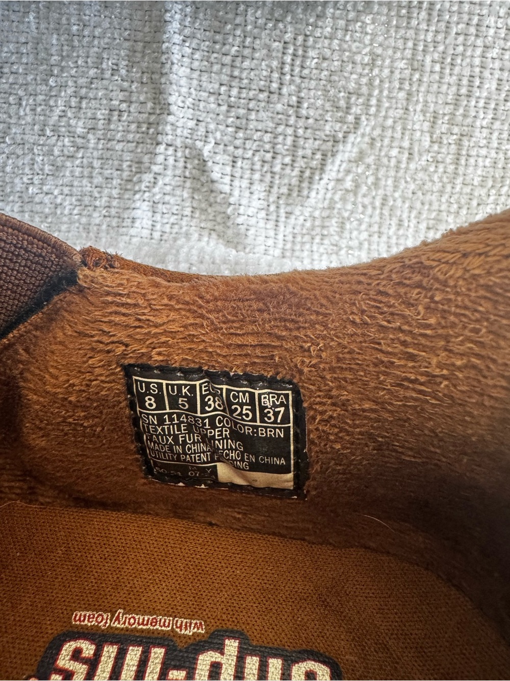 Skechers Tan Slip-On Loafer with Multicolor Striped Heel Panel - Picture 10 of 12